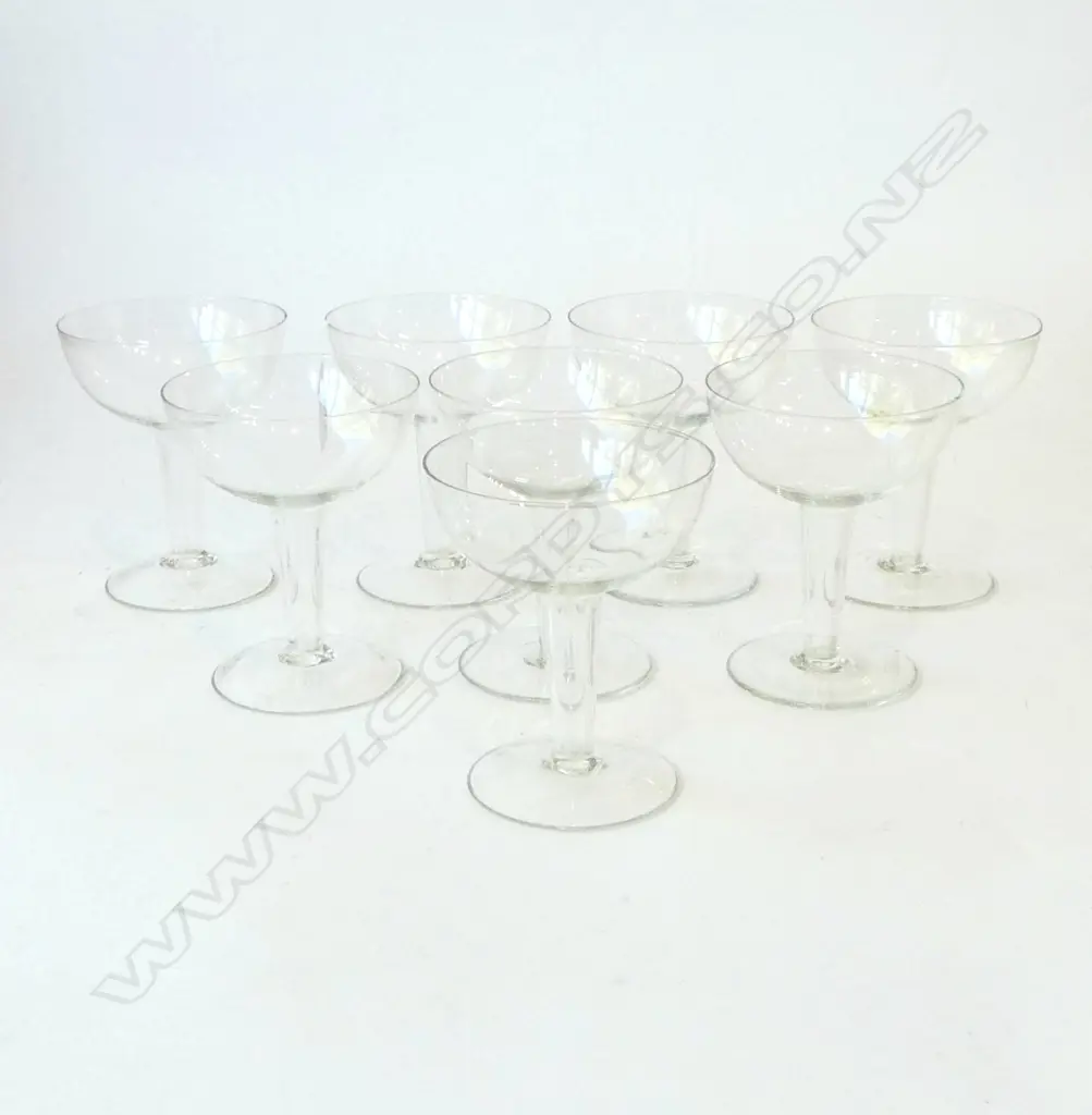 SET OF 8 HOLLOW STEM CHAMPAGNE GLASSES, H.115MM D.90M Image 1++