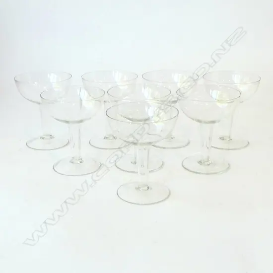 SET OF 8 HOLLOW STEM CHAMPAGNE GLASSES, H.115MM D.90M