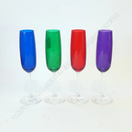 SET OF FOUR WATERFORD MARQUIS ‘JEWELS’ CHAMPAGNE FLUTES, H.230MM
