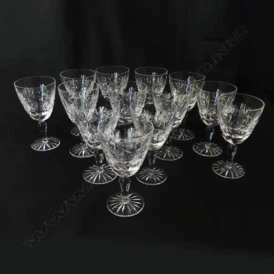 SET OF 13 CRYSTAL GLASSES
