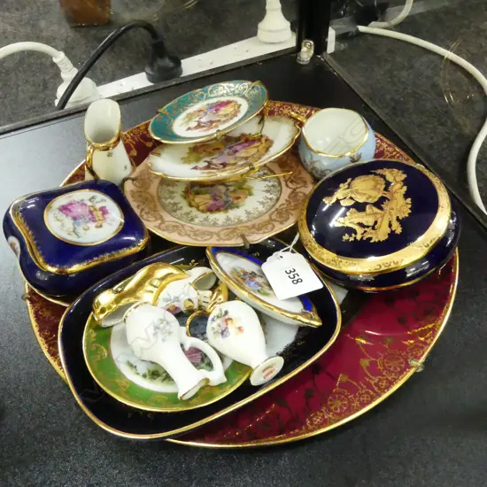 COLLECTION 16PCS LIMOGE CHINA PLATES DIA 240 DISHES SHOES ETC