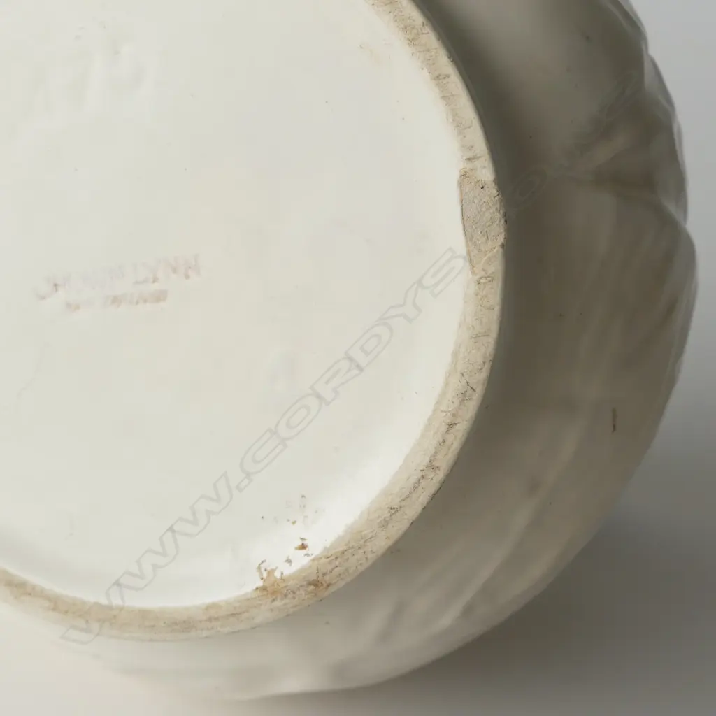CROWN LYNN CABBAGE relief molded VASE printed mark impressed # .475. tiny flake chip to base H.130mm Image 1++