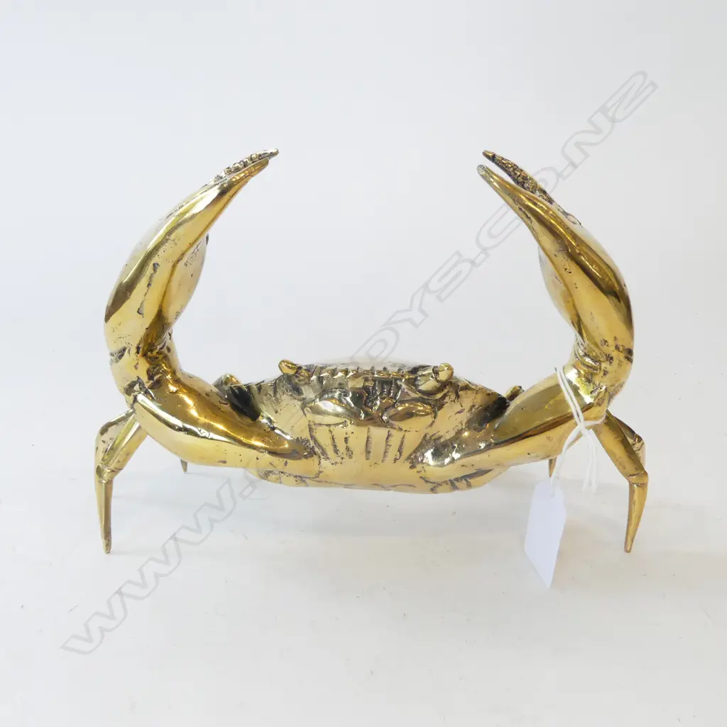 POLISHED BRASS CRAB H.140mm Image 1++