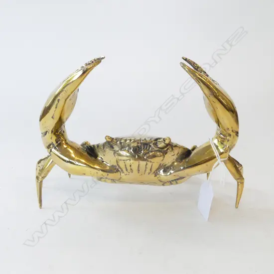POLISHED BRASS CRAB H.140mm