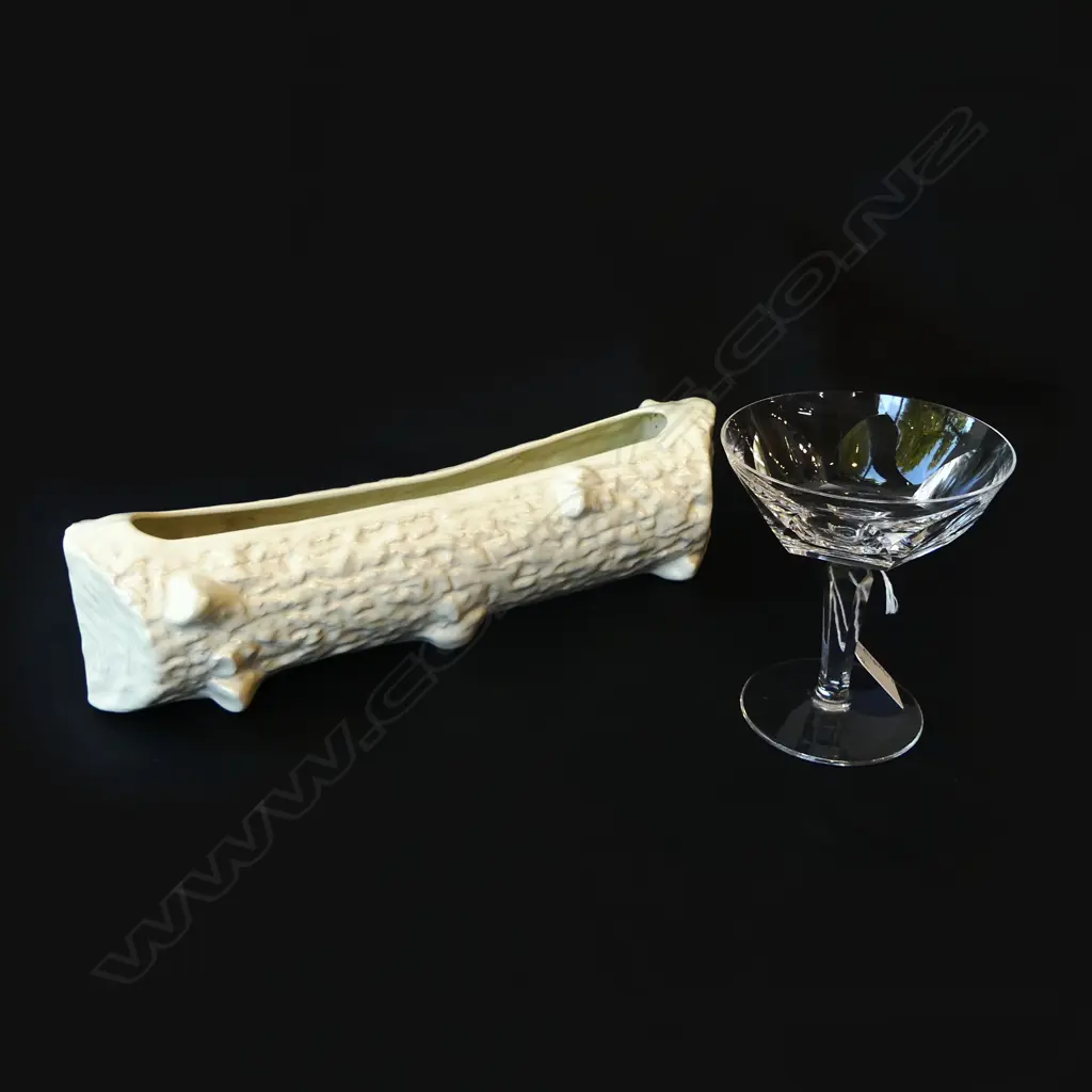 TEMUKA TROUGH VASE W.310mm, WATERFORD COUPE H.120mm Image 1++