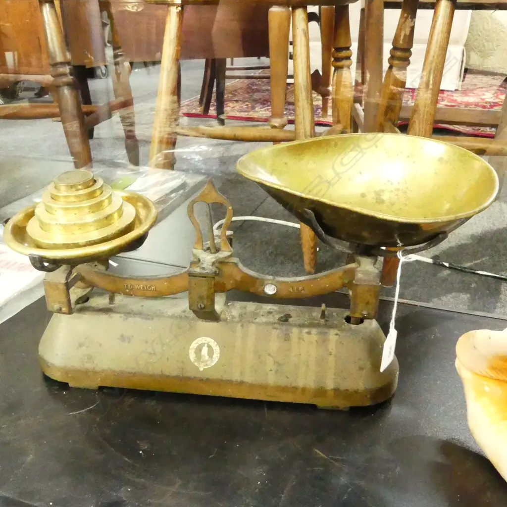 VINTAGE SCALES & 5 WEIGHTS W.350mm Image 1++
