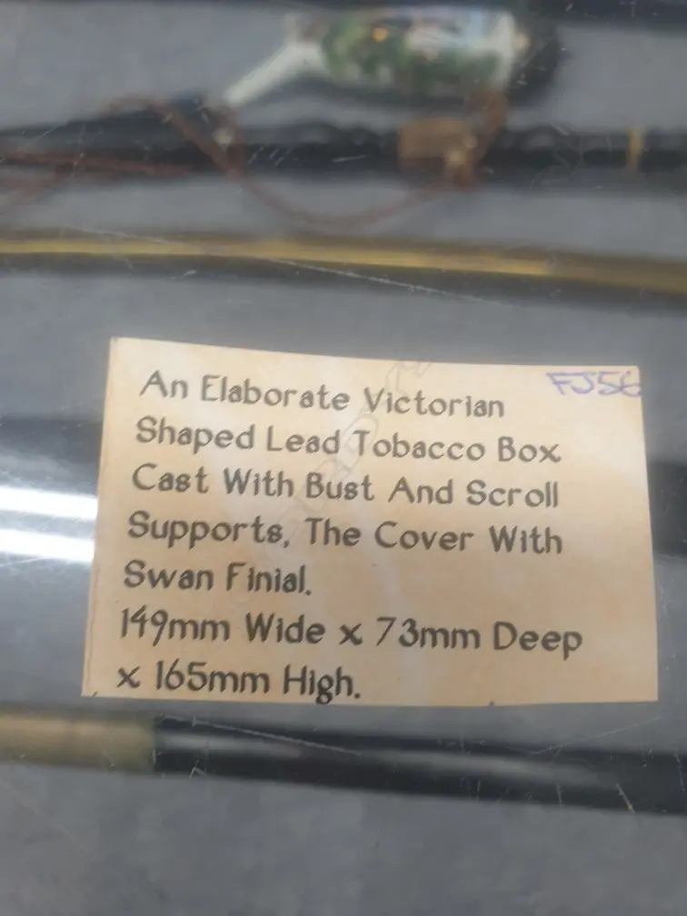 ANTIQUE CAST IRON EUROPEAN TOBBACO BOX LIDDED eagle with snake finial   H.165mm Image 1++