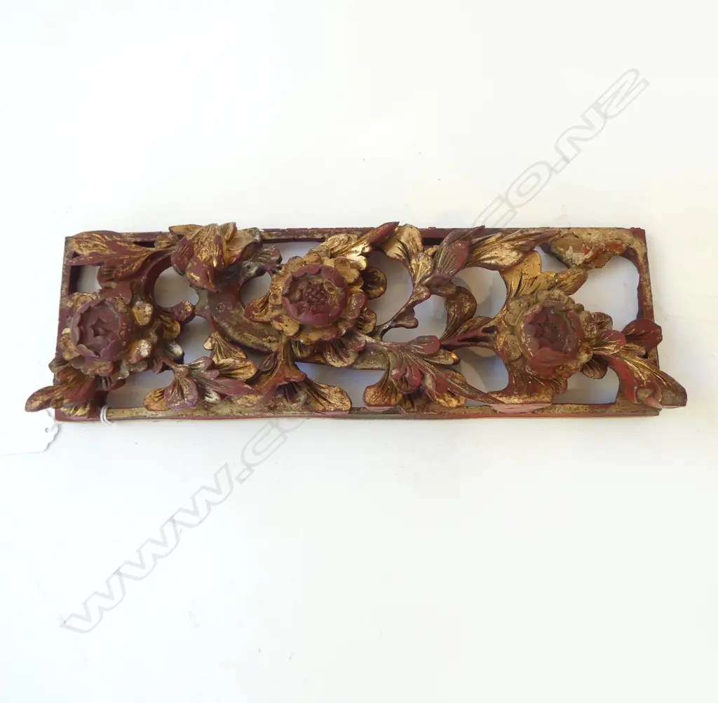 ORIENTAL FLORAL CARVING 105x330mm Image 1++