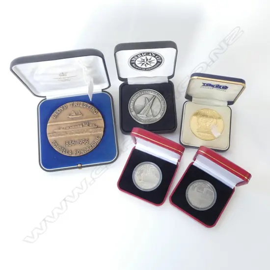 5 NAUTICAL TOKENS LARGEST 90mm dia