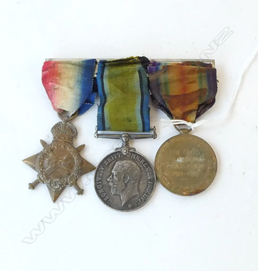 WWI TRIO MEDAL GROUP  to 12/3266 RFLM. A.BROWN NZEF Image 1++