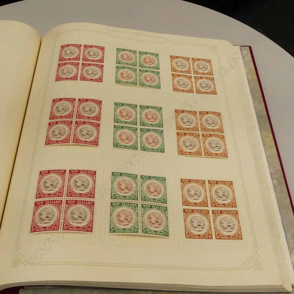 STAMP ALBUM NZ HEALTH STAMPS WORLD STAMPS ETC Image 1++