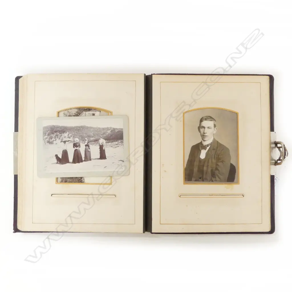 c1900 FANCY PHOTOGRAPH ALBUM with photos. Detailed To Hannah on her leaving Wenderholm  Image 1++