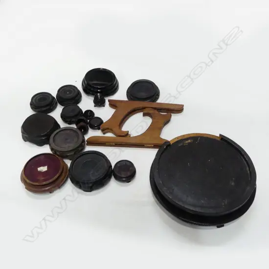 ORIENTAL WOODEN VASE STANDS ETC