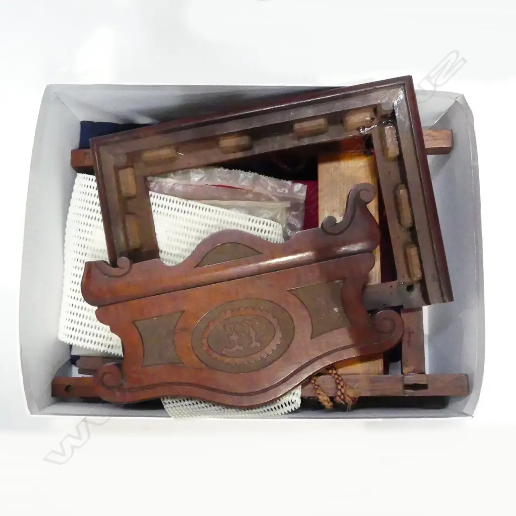 ANTIQUE DOLLS TESTER BED, ENGLAND C.1860 AF Image 1++