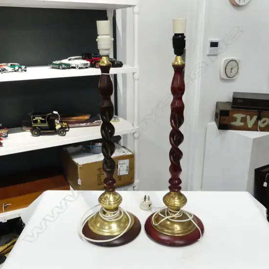 PR BARLEY TWIST TABLE LAMPS, BASE ONLY H.680mm