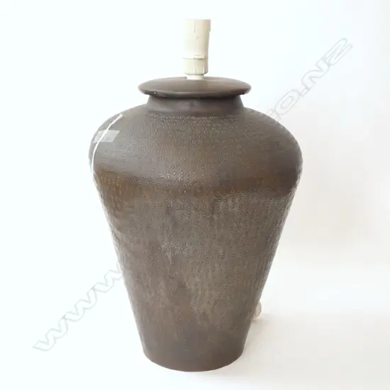 BEATEN METAL TABLE LAMP, BASE ONLY H.450mm