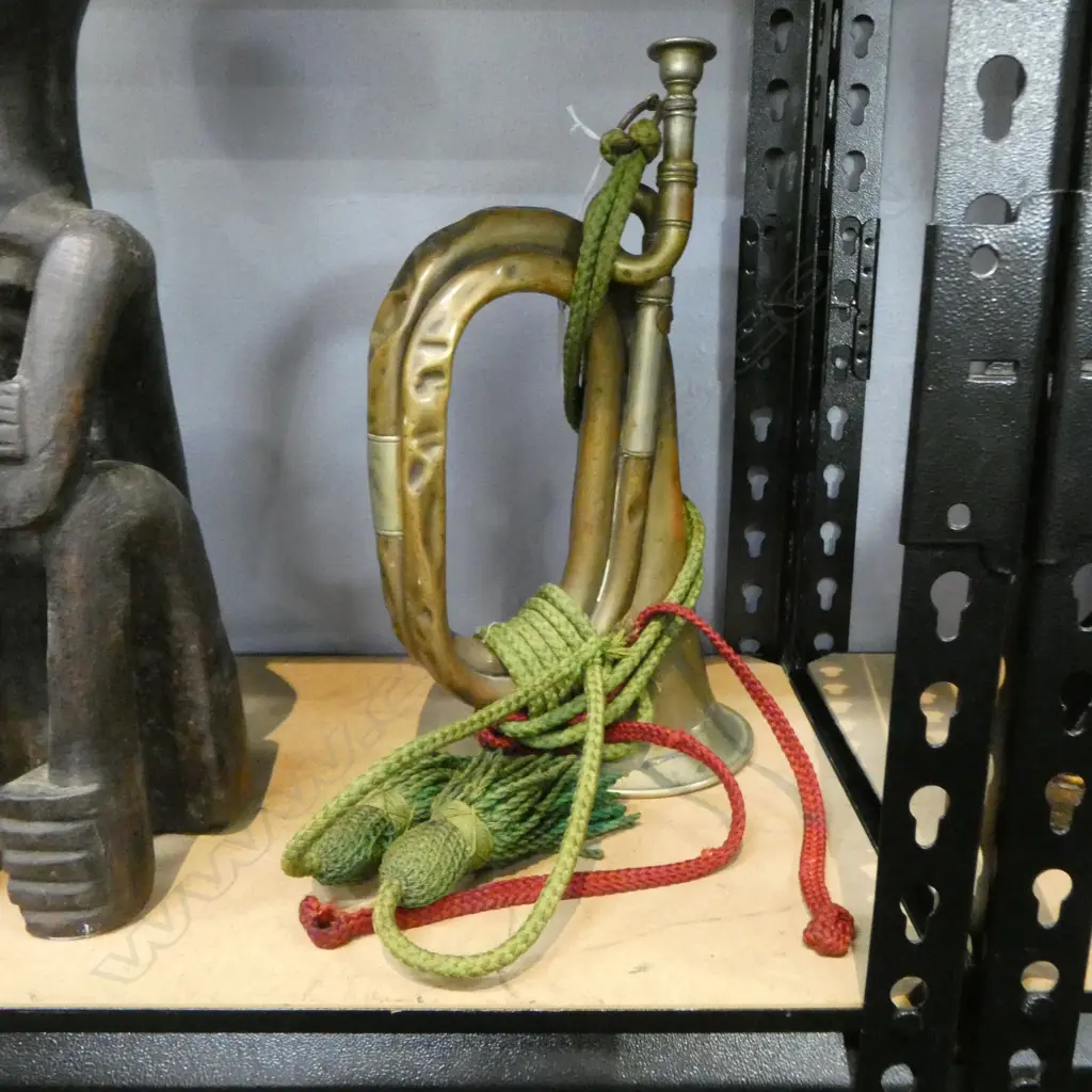 ANTIQUE HORN STAMPED 1903 H.310mm Image 1++