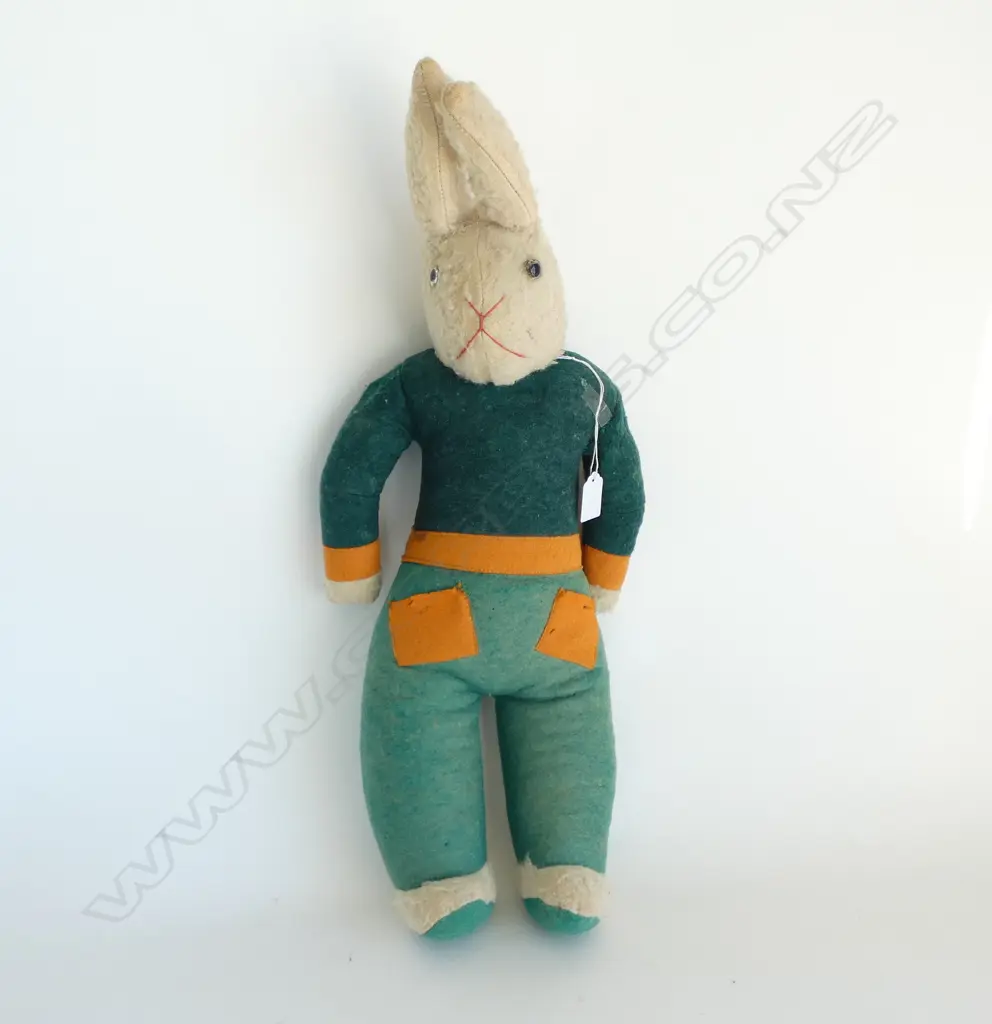 VINTAGE FABRIC FILLED RABBIT SOFT TOY H.600mm Image 1++