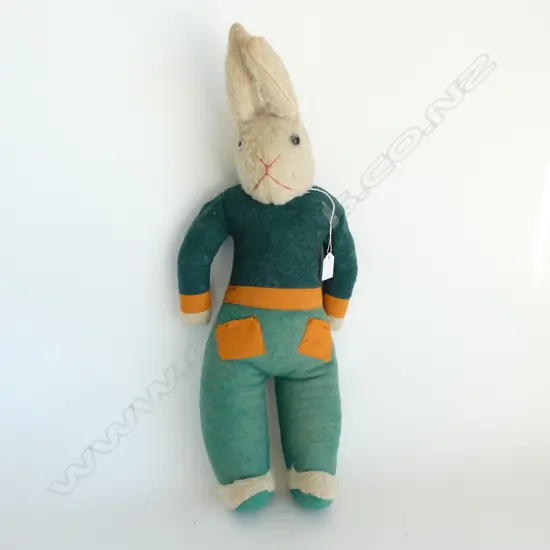VINTAGE FABRIC FILLED RABBIT SOFT TOY H.600mm