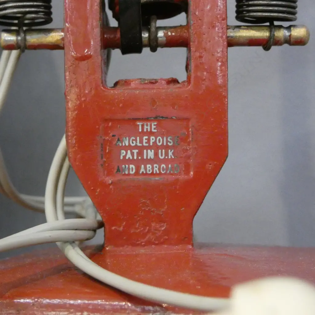 HERBERT TERRY RED ANGLEPOISE LAMP Image 1++