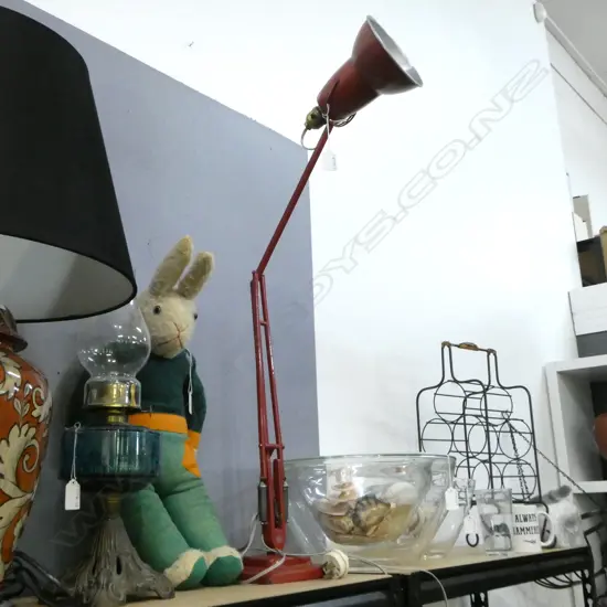 HERBERT TERRY RED ANGLEPOISE LAMP