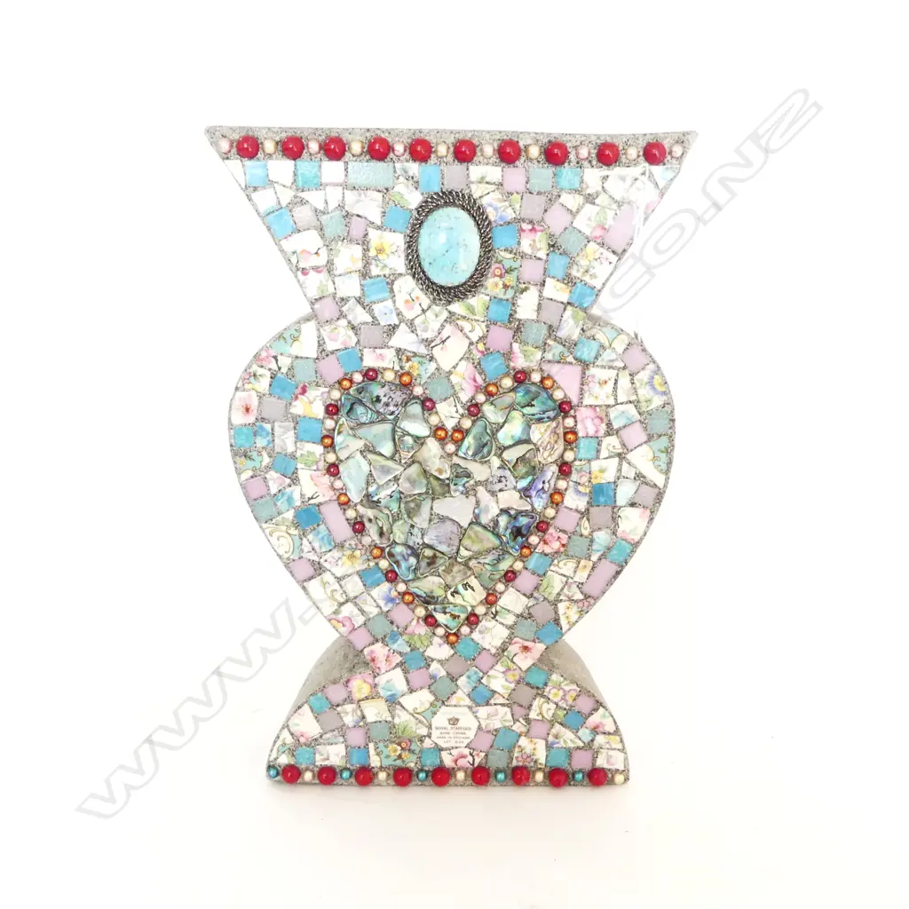 CONCRETE MOSAIC VASE H.325mm Image 1++