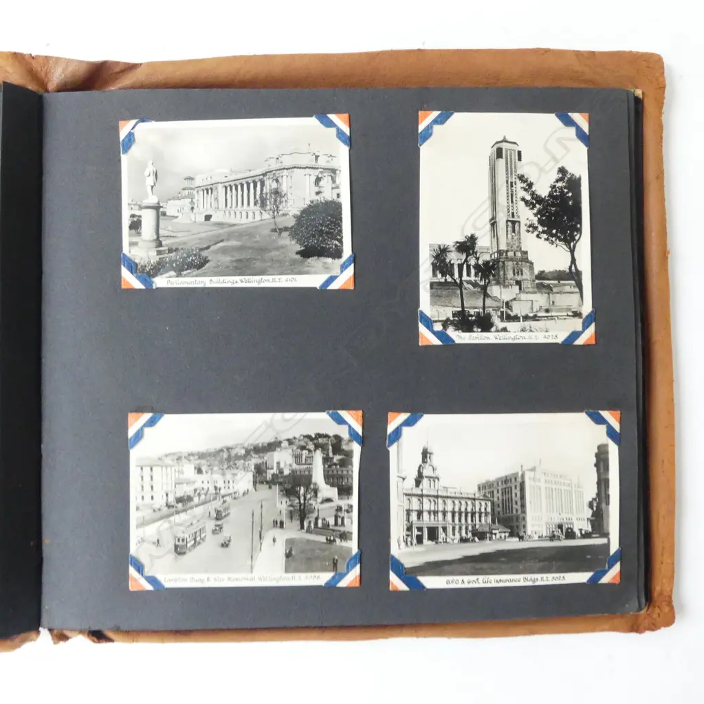 NZ LEATHER & MAORI ART POSTCARD ALBUM H290MM Image 1++