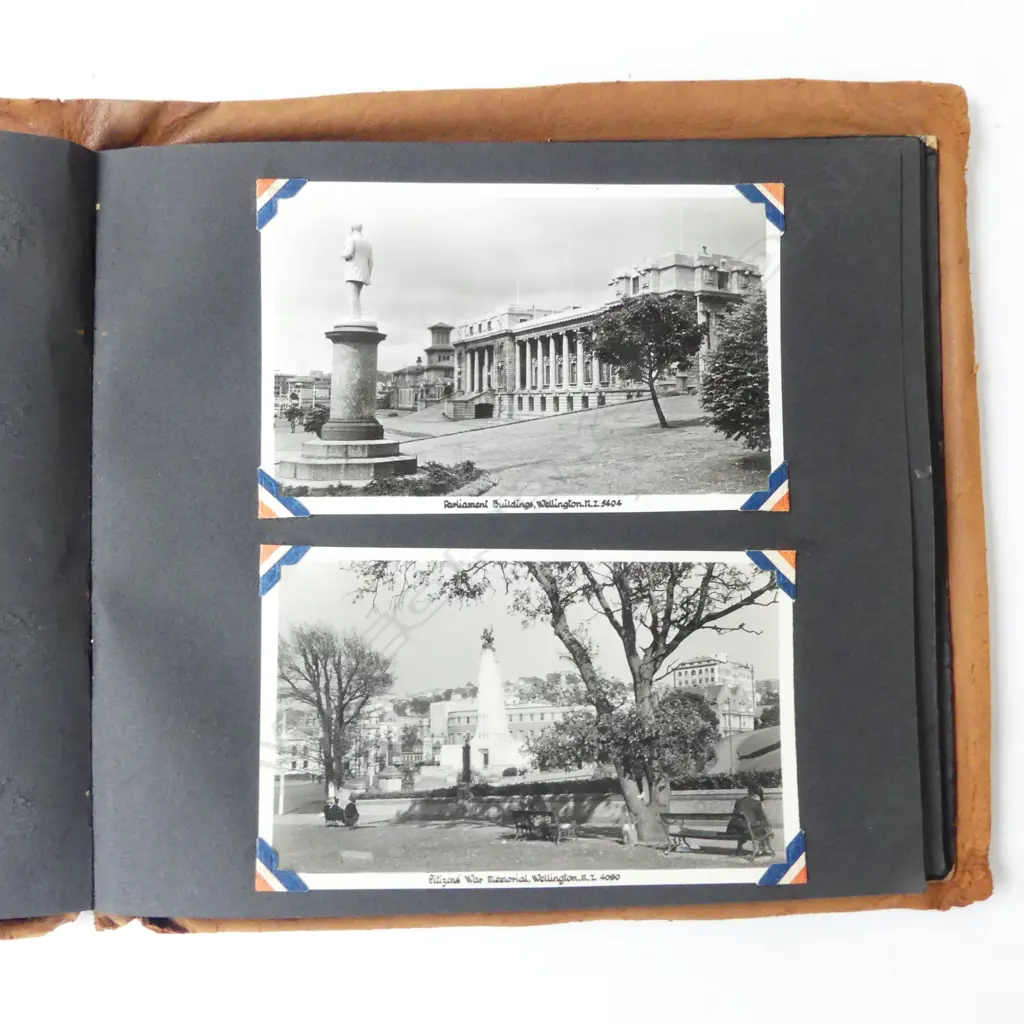 NZ LEATHER & MAORI ART POSTCARD ALBUM H290MM Image 1++