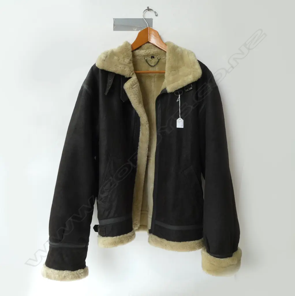 MENS SHEARLING SHEEPSKIN JACKET SIZE XL Image 1++
