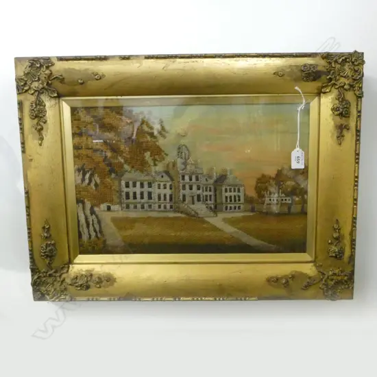 GILT FRAMED NEEDLEWORK 270x420mm