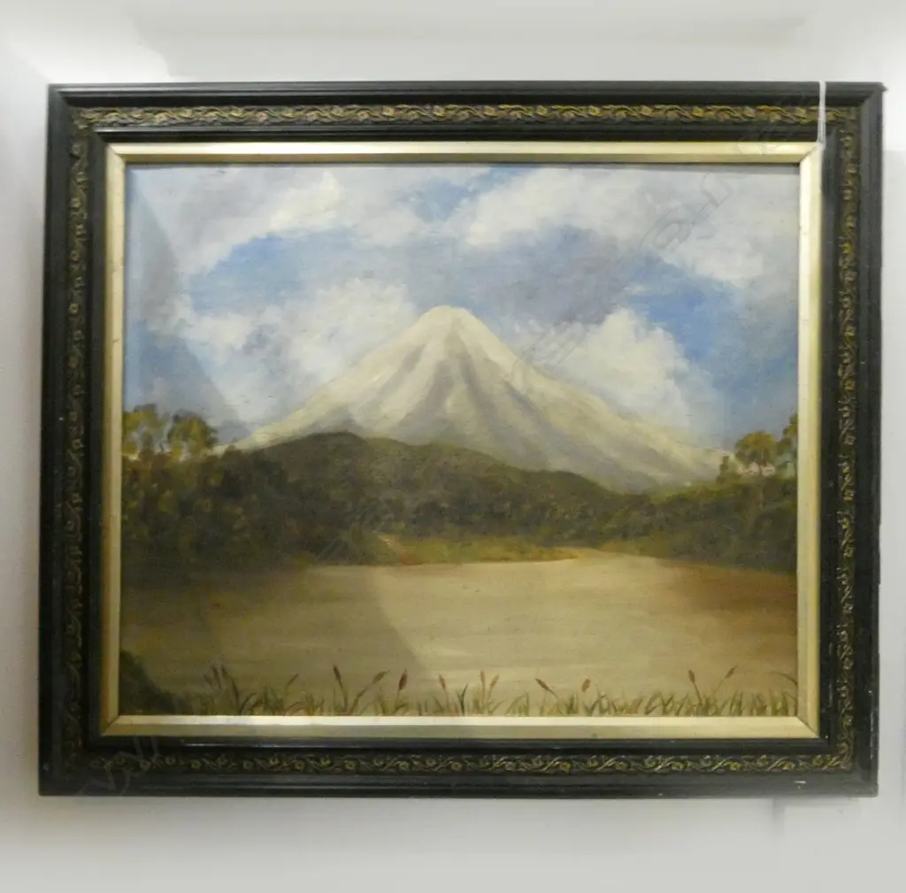 NZ COLONIAL LATE 19thC OIL ON CANVAS NGARAHOE 465 x 565mm Image 1++