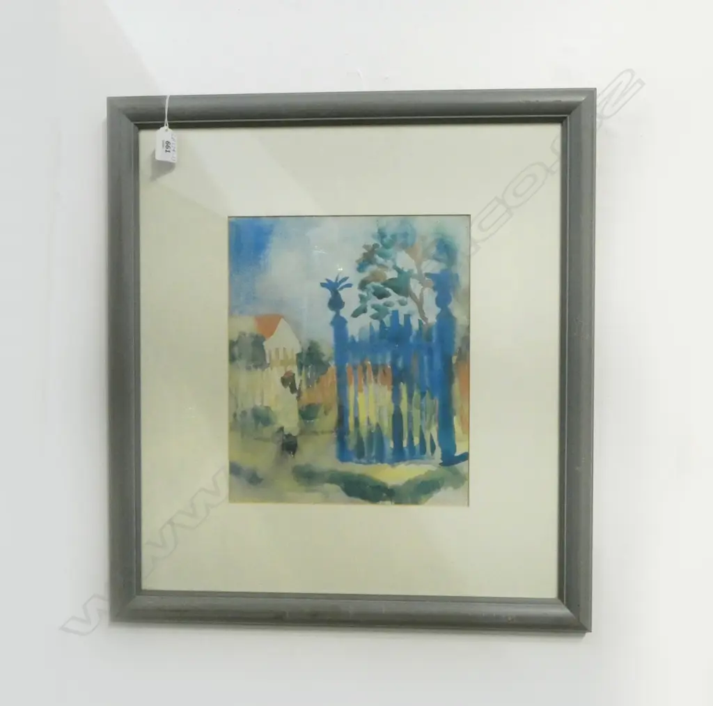 GARDEN GATE 1914, FRAMED ART PRINT BY AUGUST MACKE, 305 x 255mm Image 1++