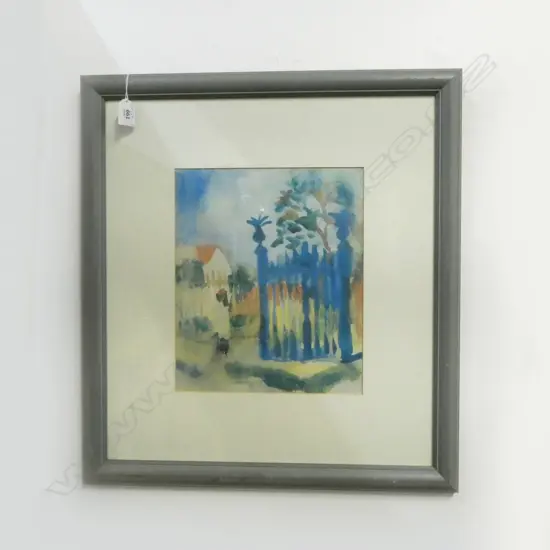 GARDEN GATE 1914, FRAMED ART PRINT BY AUGUST MACKE, 305 x 255mm