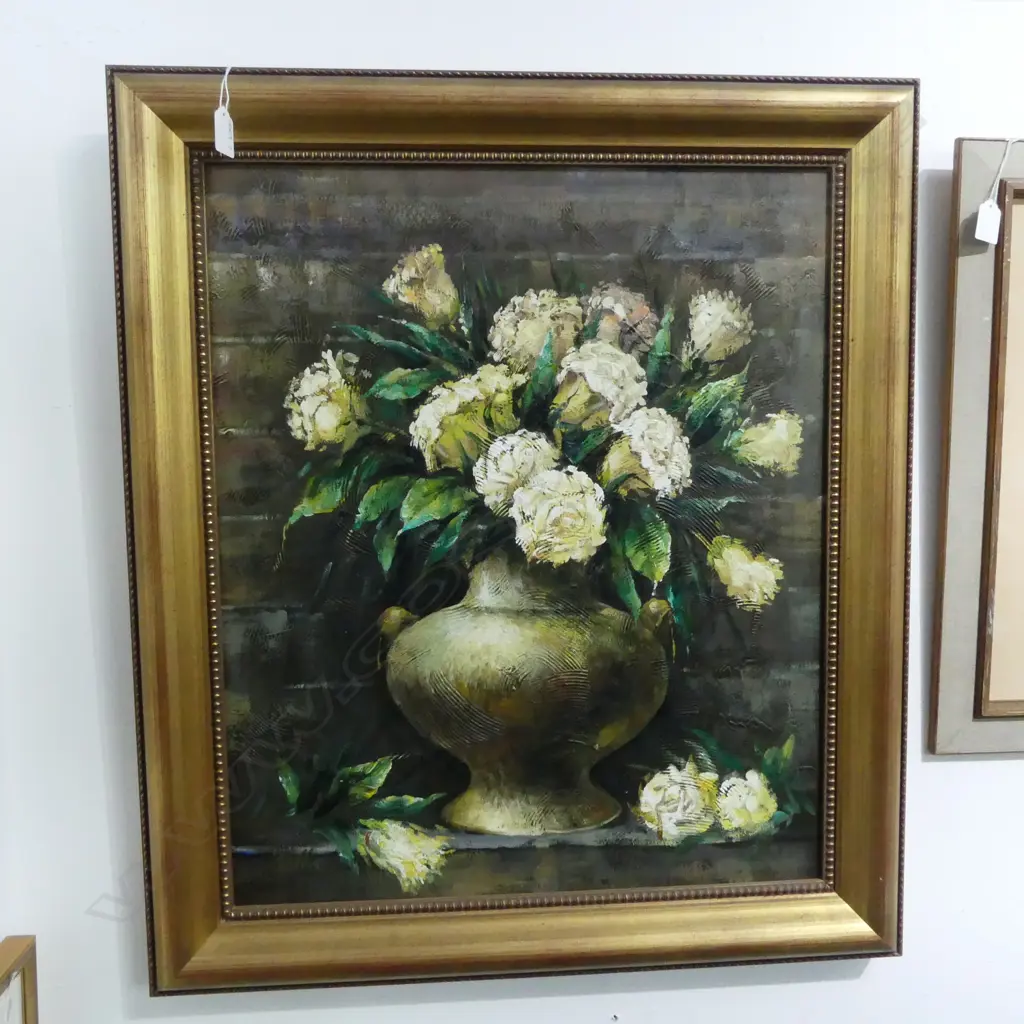 SIGNED OIL ON BOARD, STILL LIFE, 620x520mm Image 1++