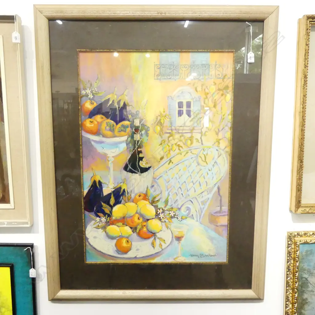 KAREL BURROWS 'A TABLE IN TUSCANY V' ACRYLIC 780x545mm Image 1++