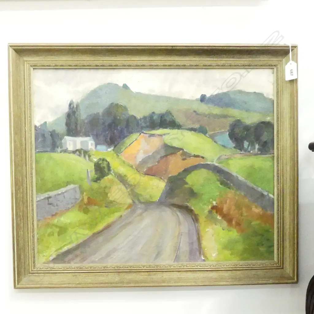 ALICE WHYTE (ATTRIBUTED), LANDSCAPE, OIL ON BOARD 390x480mm Image 1++