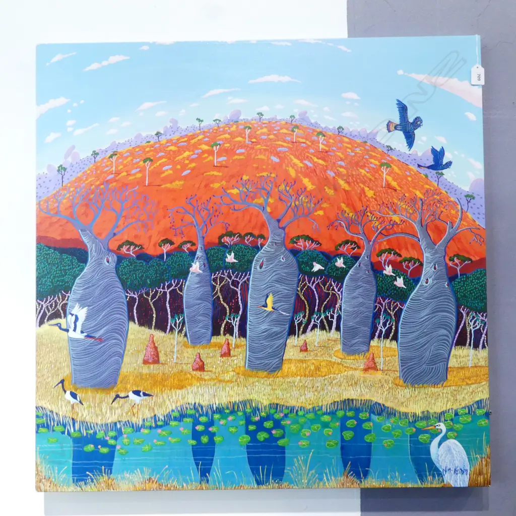 ROB DEN RONDEN, AUSTRALIAN LANDSCAPE, PRINT ON CANVAS, 800x800mm Image 1++