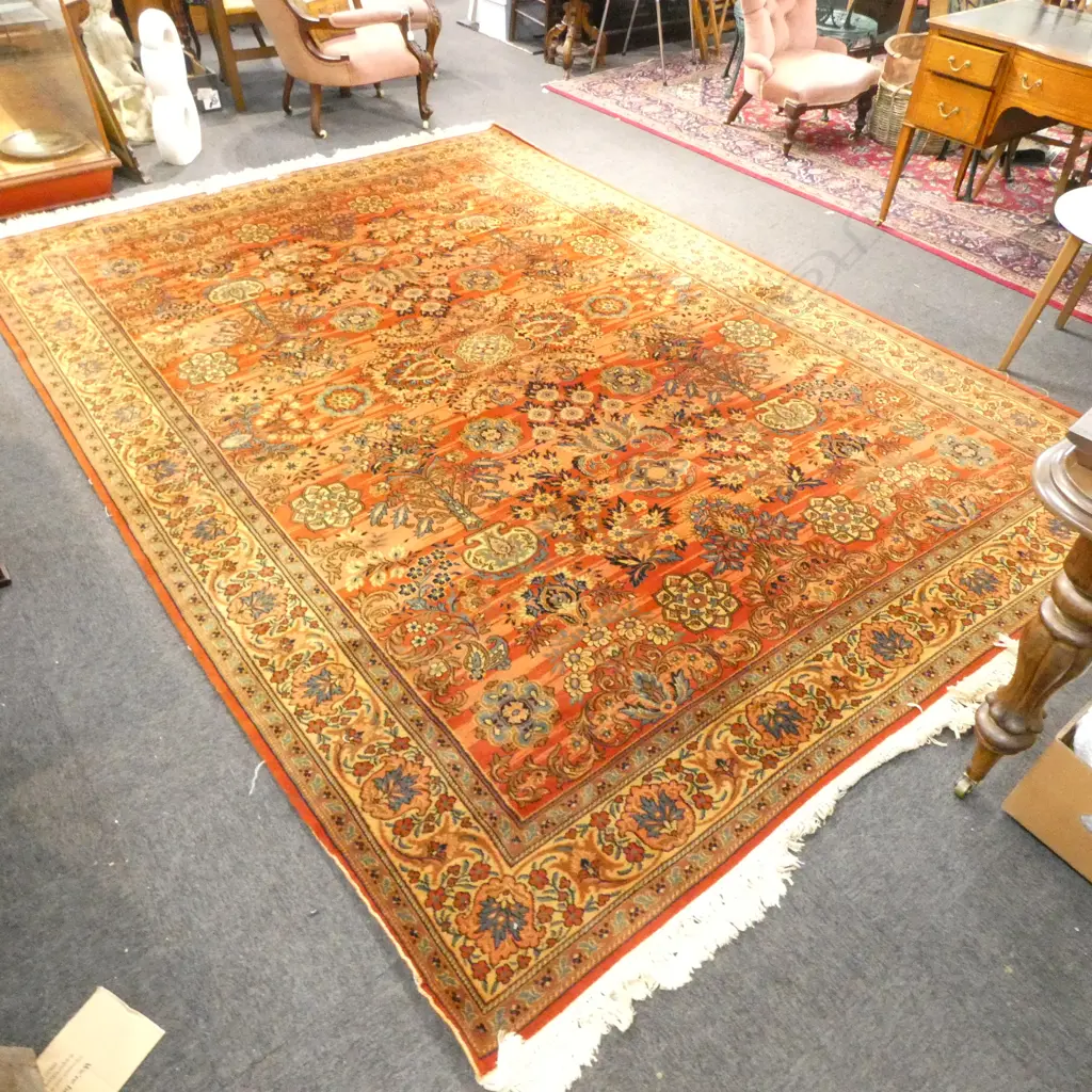 LG. MACHINED WOOL PILE RUG 3550x2450mm Image 1++