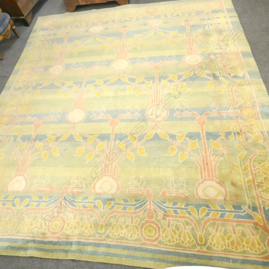 LG GREEN HAND KNOTTED WOOL PILE RUG 3060x3550mm Image 1++