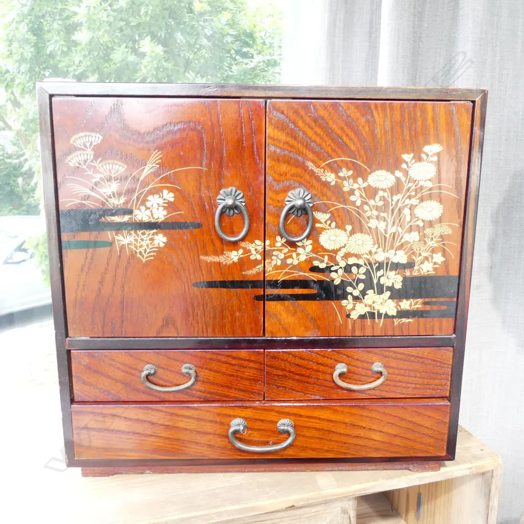 Japanese small 3 drawer cabinet 330x210x330mm Image 1++