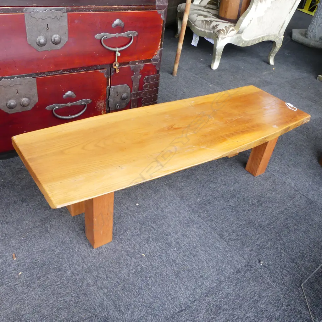 Mingei keyaki wood low table, L.1130mm, H.300mm Image 1++