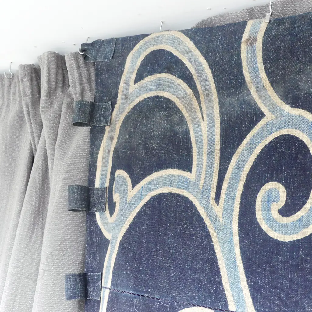 Large Japanese wall-hanging tapestry W.1830mm Image 1++