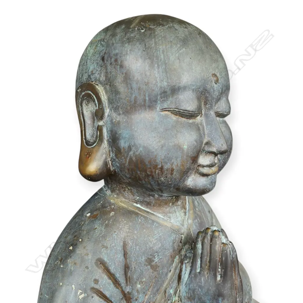 LARGE METAL MEDITATING BUDDHA STATUE - 850 x 550 x 450mm Image 1++