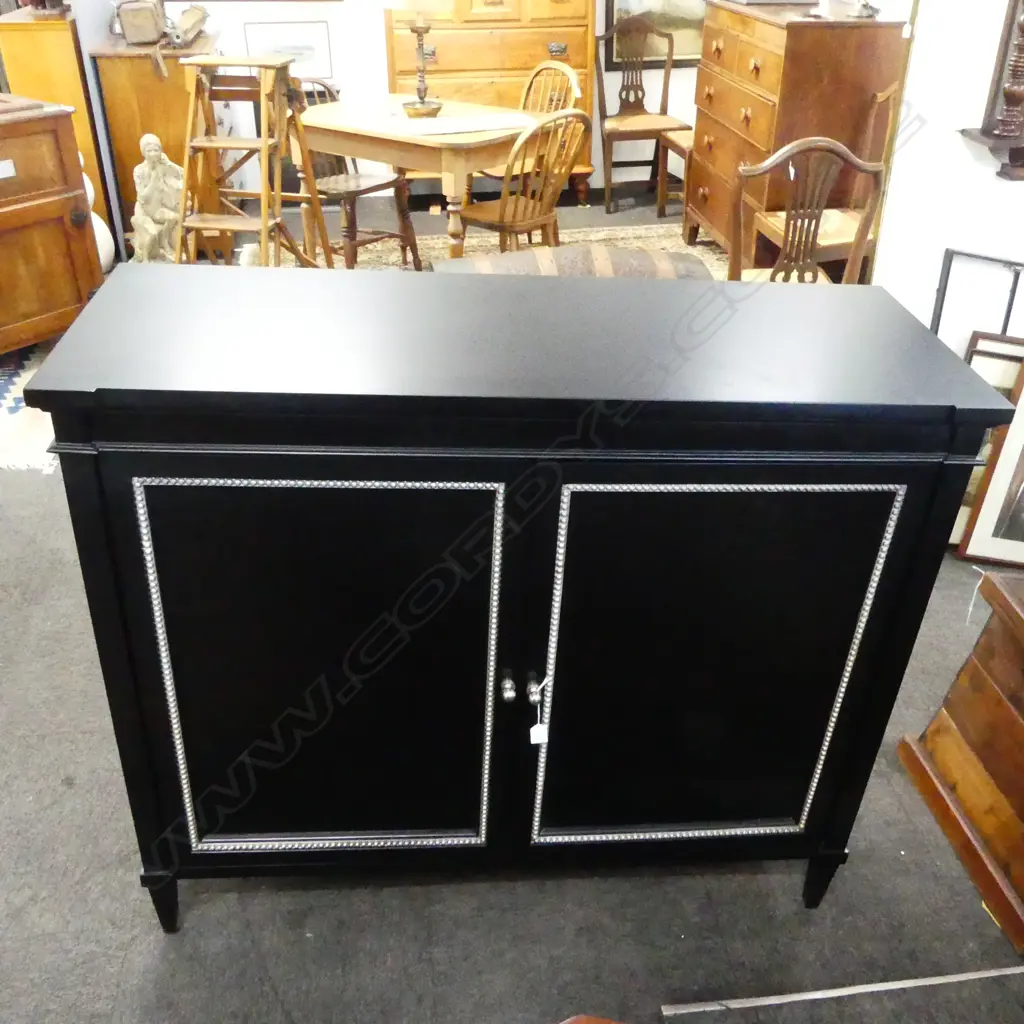 MODERN XAVIER LINCOLN EBONISED MAHOGANY SIDEBOARD 1200x450x1020mm Image 1++