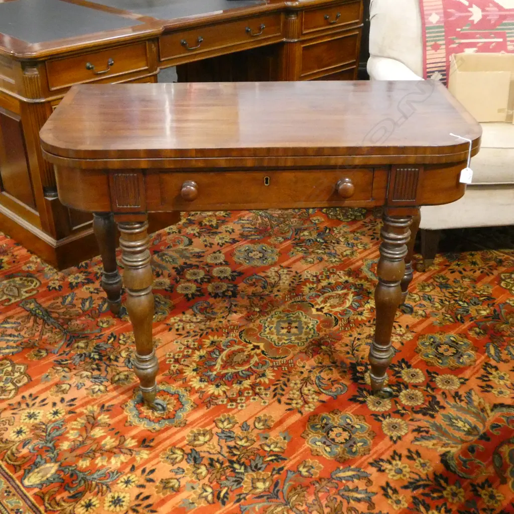 ANTIQUE MAHOGANY SUPPER TABLE 1015x520x750mm Image 1++