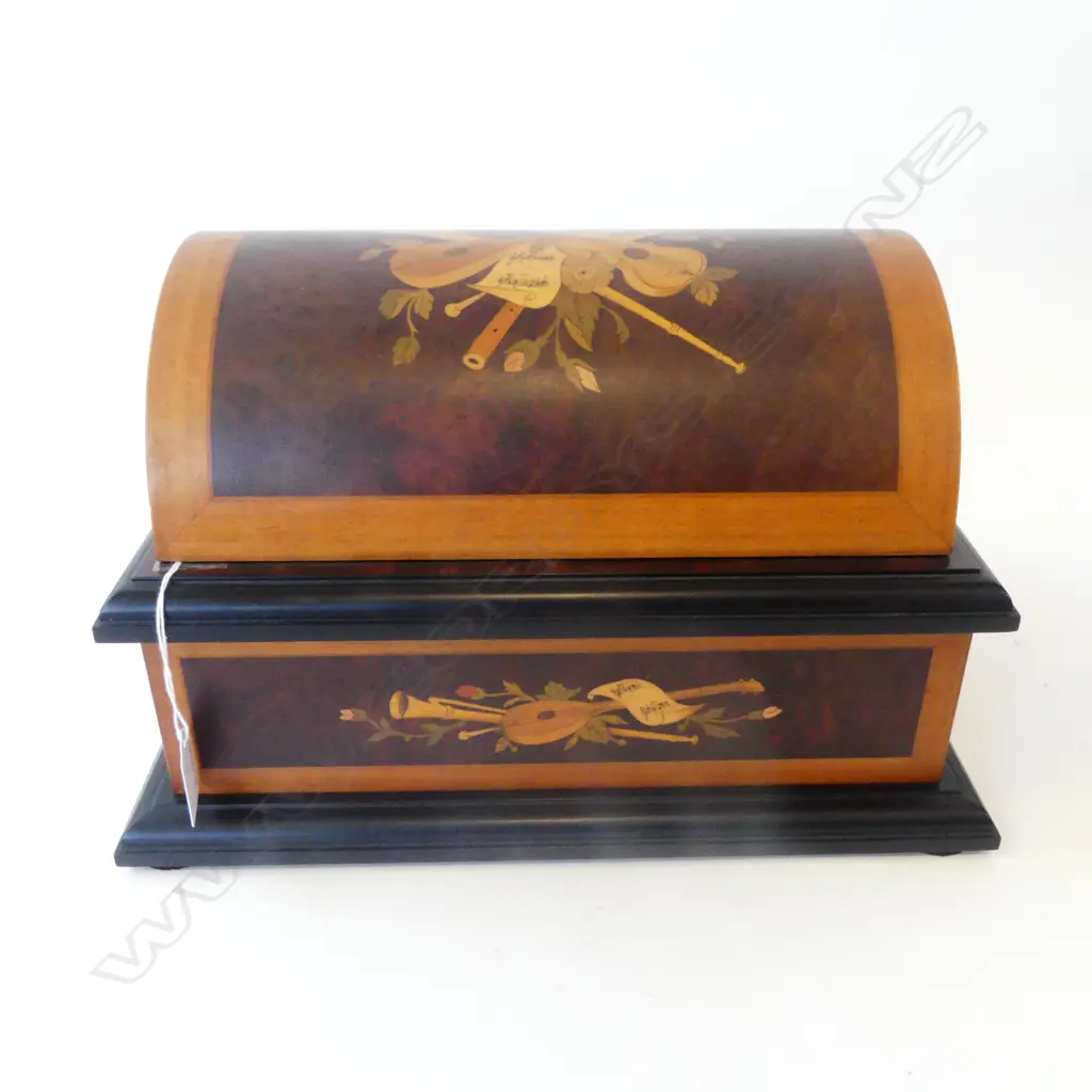 MARQUETRY INLAID MODERN MUSIC BOX  Image 1++