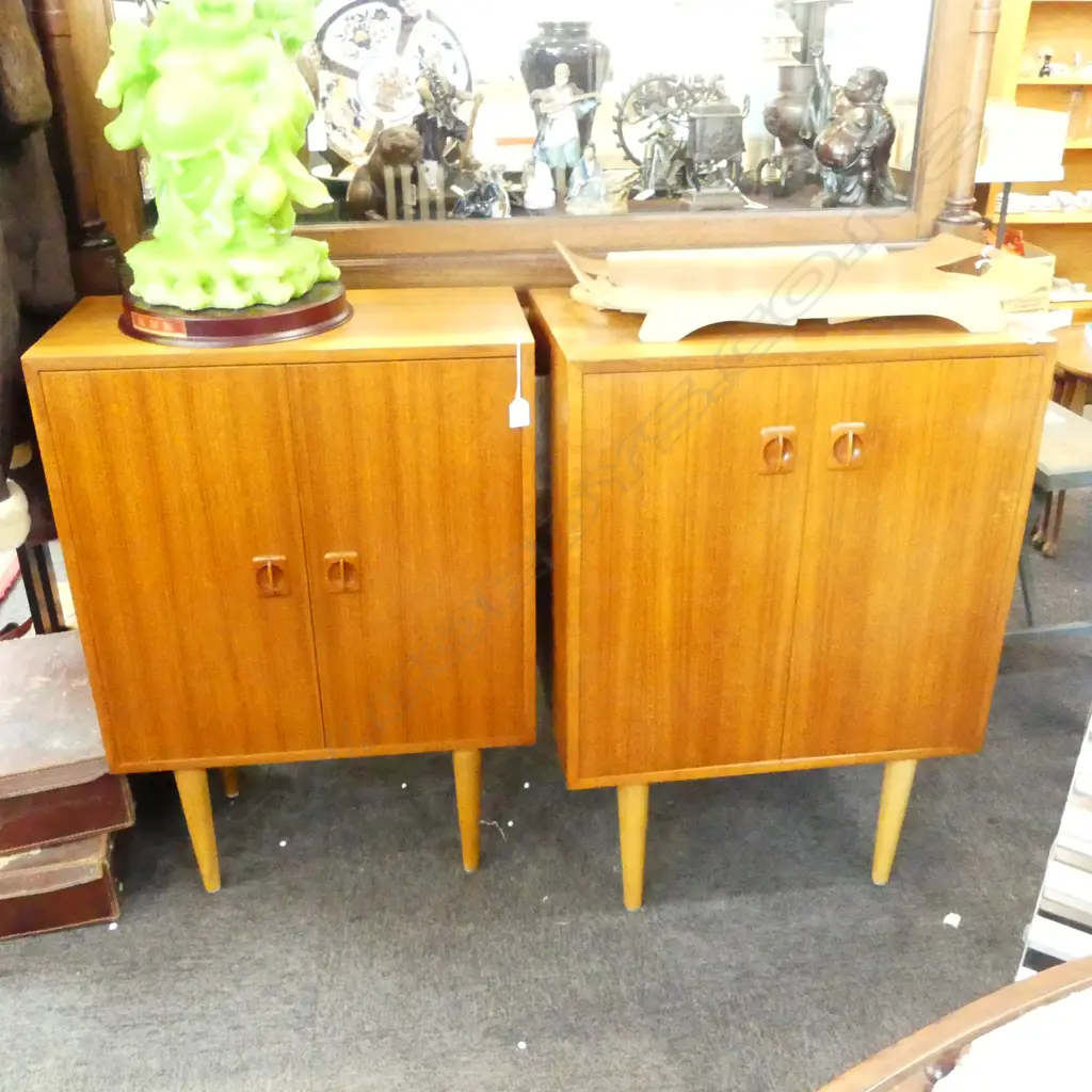 2 MID-CENTURY DESIGN DANISH CABINETS 610x400x860 & 610x300x860mm Image 1++