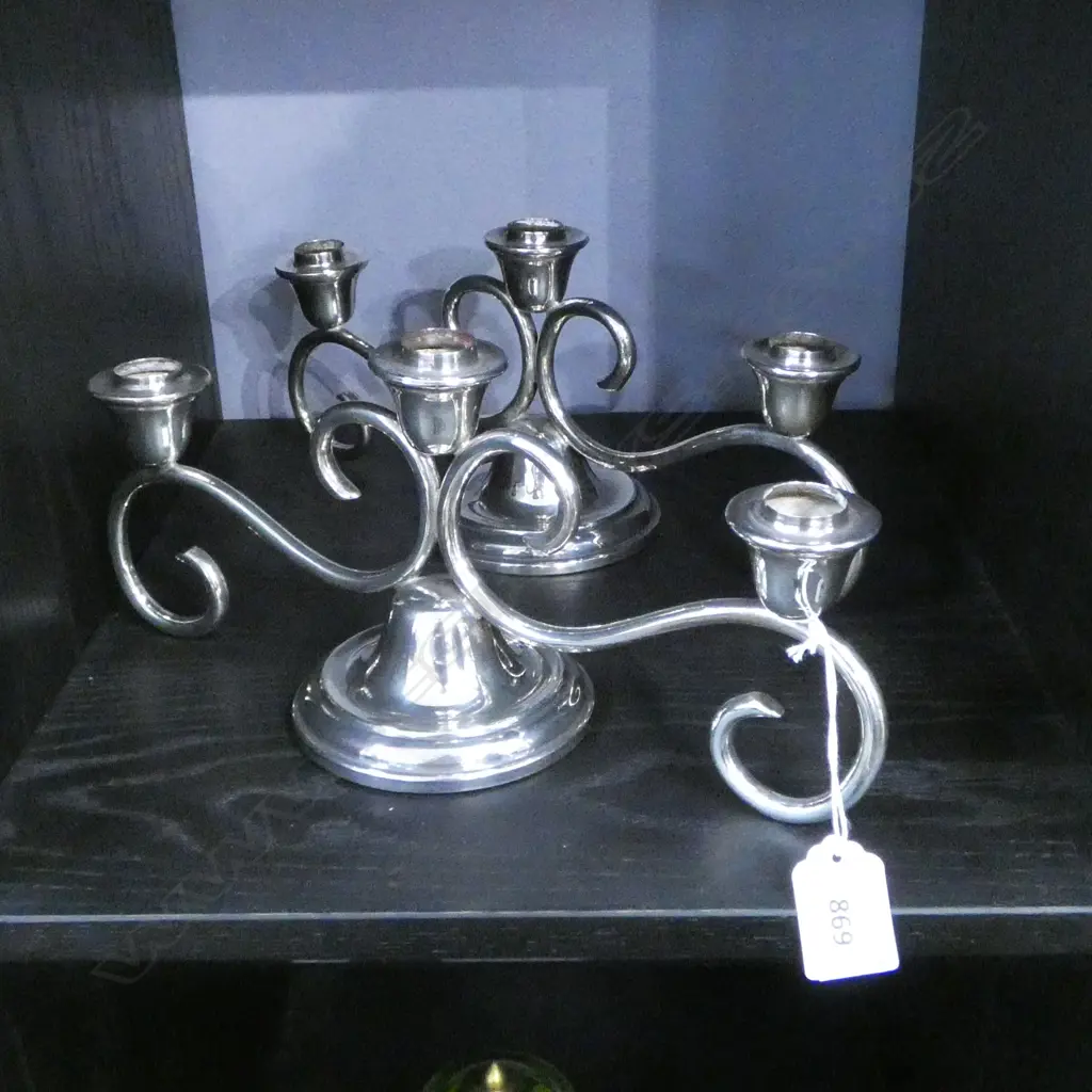 PR 925 SILVER CANDLESTICKS W.300mm Image 1++