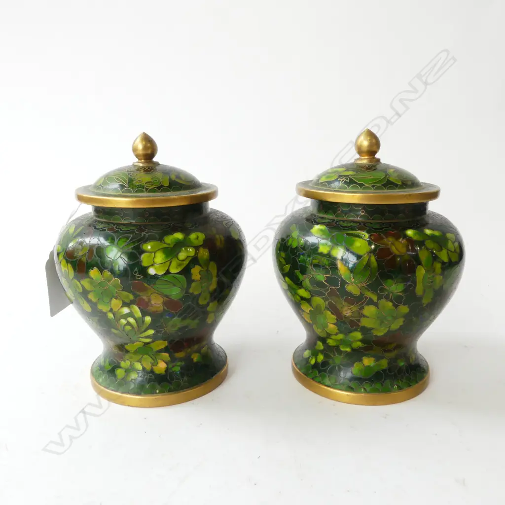 PR CLOISONNÉ LIDDED JARS H.130mm Image 1++
