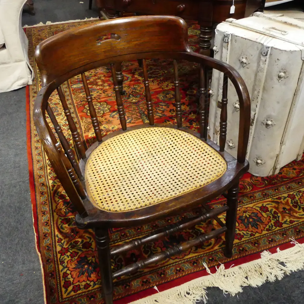 OAK DOUGLAS CHAIR, CANED SEAT Image 1++